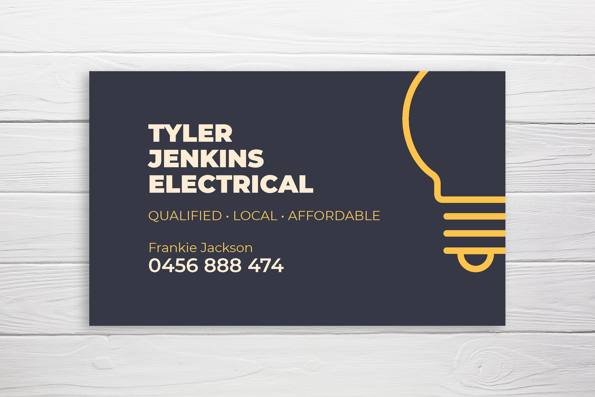 Business Card Design Electrician Business Card Online Etsy