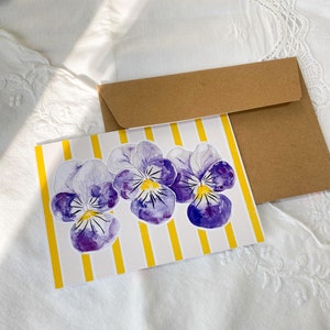 Postkarte „Gedanken“ – Blumenmotiv – Blumenthema – Geburtstagskarte – Glückwunschkarte
