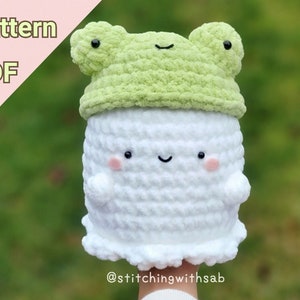 DOWNLOAD PDF FILE Ghost with Frog Hat Crochet Pattern