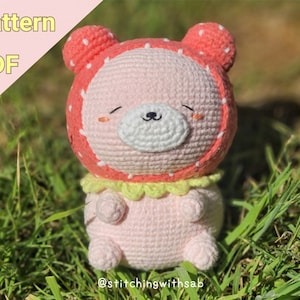 DOWNLOAD PDF FILE Strawberry Bear Crochet Amigurumi Pattern