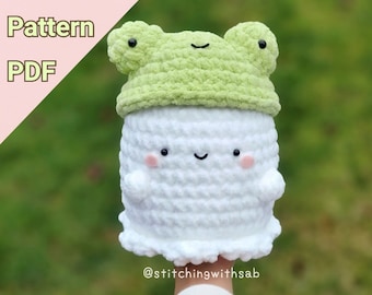 DOWNLOAD PDF FILE Ghost with Frog Hat Crochet Pattern