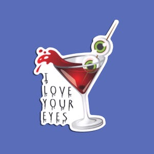 I Love Your Eyes-sticker, oogstickers, rare stickers, griezelige stickers, populaire stickers, grappige stickers voor volwassenen, monsterstickers