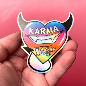 Karma Aufkleber, Gestanzte Aufkleber, Hochwertige Vinyl Aufkleber, Beliebte Aufkleber, Lustige Aufkleber Erwachsene, Holo Aufkleber, Gay Pride Aufkleber