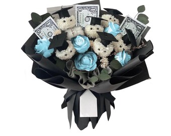 Graduation gift - Graduation money bouquet with the little characters. (No money included)