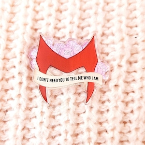 WandaVision Scarlet Witch Quote Pin | Wanda Maximoff Acrylic Pin | Scarlet Witch Pin | WandaVision Acrylic Pin