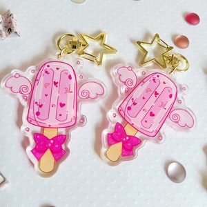 Kawaii Popsicle Keychain | Kawaii Charms | Magical Girl Keychain | Cute Charm Accessory | Kawaii Keychain | Acrylic Keychain | Kawaii Gifts