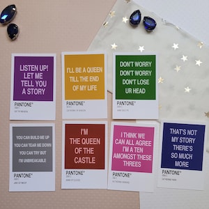 Zes The Musical Lyric Sticker Pack- Pantone Geïnspireerde Stickers _Broadway Stickers
