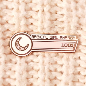 Zauberhafte Mädchen Energie Emaille Pin | Emaille Pins | Kawaii Pins | Abzeichen | Kawaii Zubehör | Anime Pins | Gamer Pins