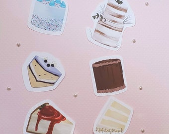 Lassen Sie sie essen Kuchen - süße Aufkleber Pack - Dessert Sticker Pack