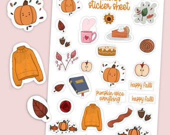 Autumn Sticker Sheet | Bullet Journal Stickers | Planner Stickers | Fall Stickers | Autumn Stickers | Seasonal Stickers | Autumnal Stickers