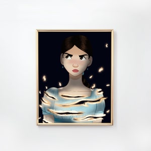 Eliza Hamilton Burn Art | Hamilton Art | Hamilton Musical | Broadway Art | Hamilton Art Print | Eliza Hamilton Illustration