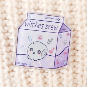 Witches Brew Milk Carton Acrylic Pin | Kawaii Milk Carton Pin | Kawaii Acrylic Pin | Halloween Pins | Witchy Pins | Kawaii Pins