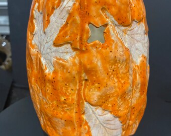 Ceramic Fall Themed Candle Holder