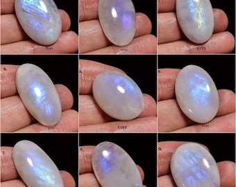 Blanco Natural Piedra Lunar 6X4 mm Oval corte AAA 4 Pc Set