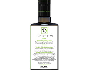 HYPERELEON Green ed. Premium Greek Organic Extra Virgin Olive Oil | Rich in Polyphenols bio EVOO | 17 Awards | 260ml