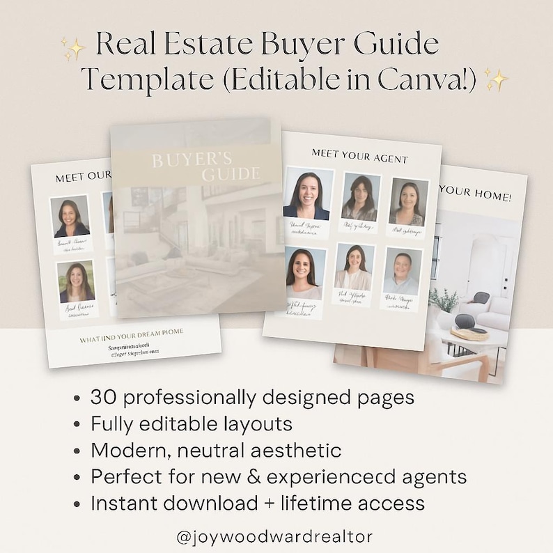 Real Estate Buyer Guide Template | Editable Canva Guide | Realtor Buyer ...