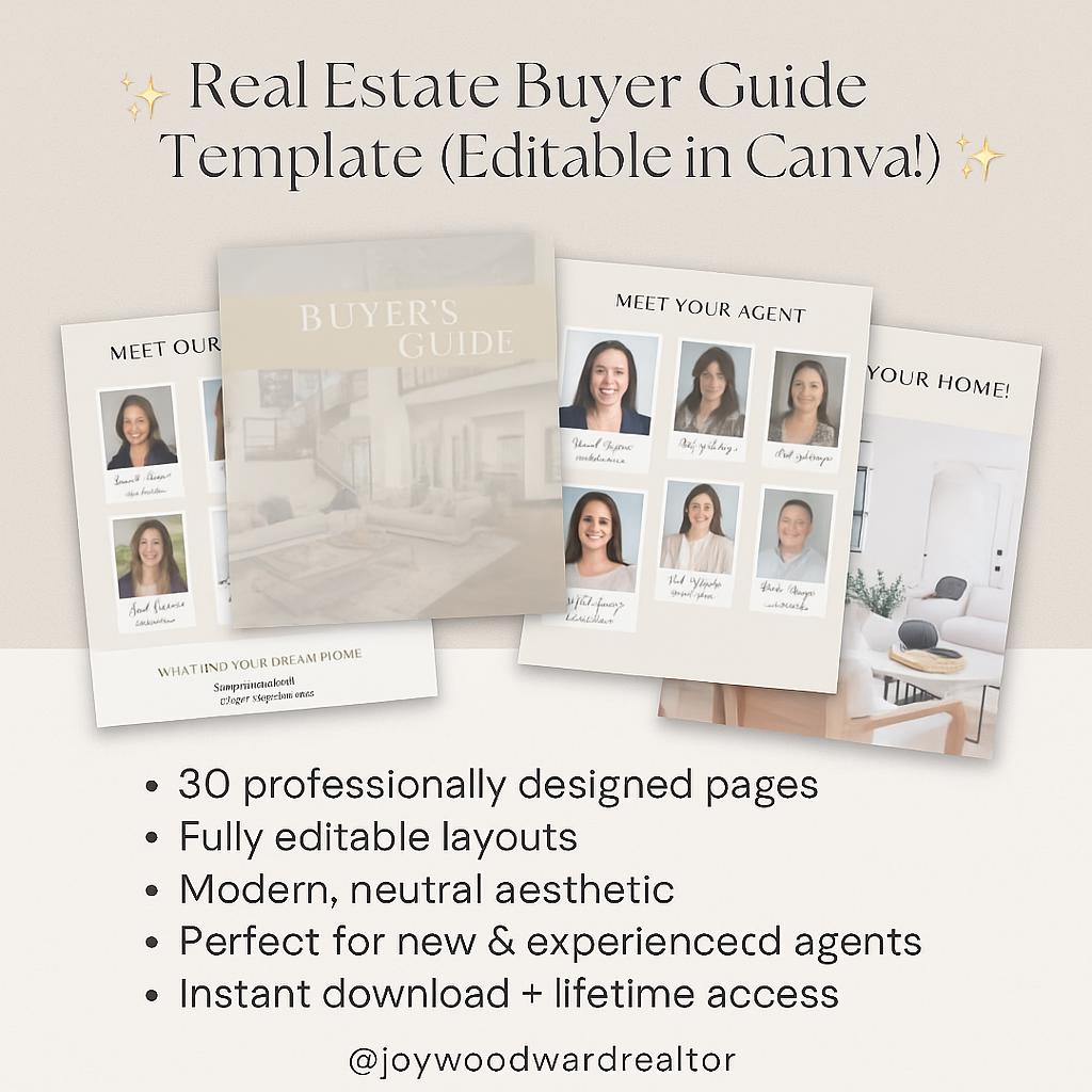 Real Estate Buyer Guide Template | Editable Canva Guide | Realtor Buyer ...