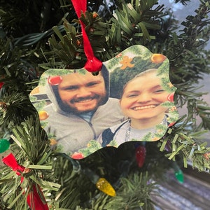 Personalized Photo Metal Christmas Ornament/Photo Ornament/Metal Christmas Ornament/Gift Idea