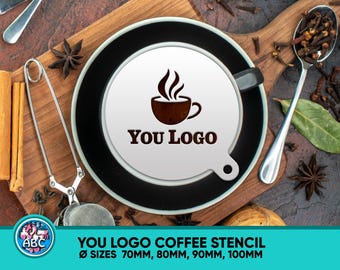 You Logo Coffee Stencils. Custom Coffee Stencil. Quality Acrylic Laser Cut Coffee Stencil 2mm, Stencil for Coffee Shop.