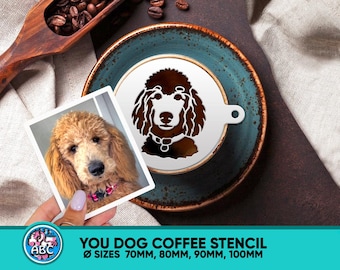 Custom Dog coffee stencil, Pet portrait Coffee Stencil from photo, High Quality Acrylic Coffee Stencil 2mm, Stencil for Coffee Shop
