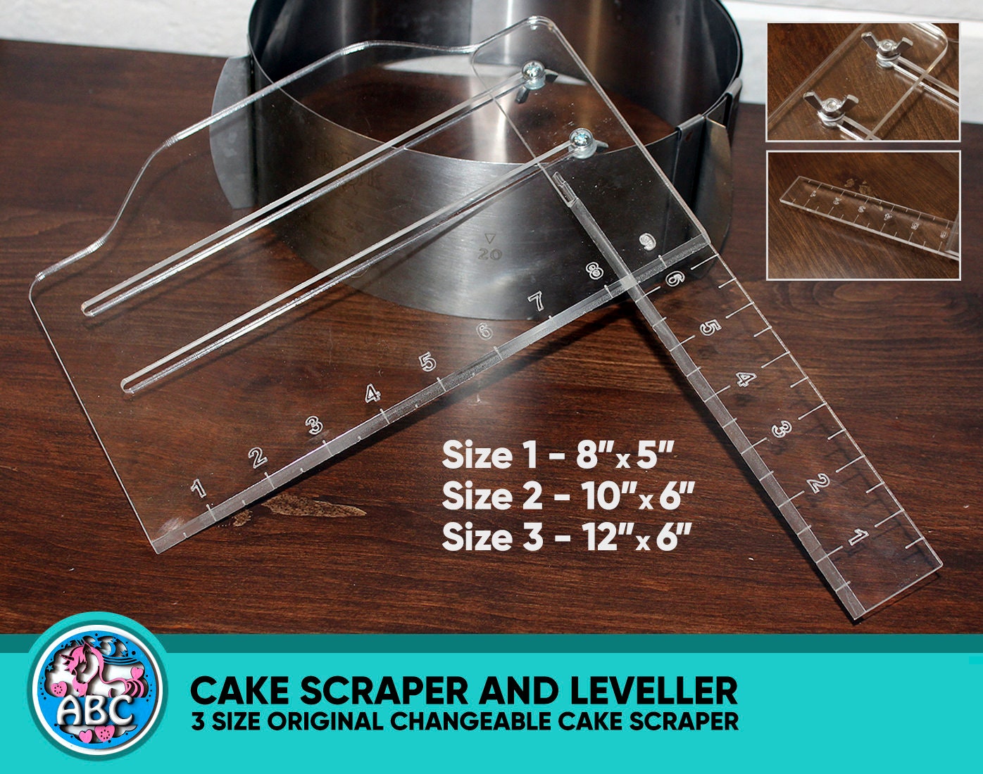 Adjustable Cake Scraper Baking Crisp Corners Cakes Comb Metal Cake Edge  Smoother Made Of Stainless Steel DIY Baking Tool