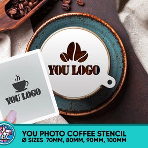 You Logo Coffee Stencil. Custom Coffee Stencils. Thickness 2mm, High Quality Acrylic Laser Cut Coffee Stencil, Stencil for Coffee Shop.