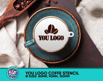 You Logo Coffee Stencils. Custom Coffee Stencil. Thickness 2mm, High Quality Acrylic Laser Cut Coffee Stencil, Stencil for Coffee Shop