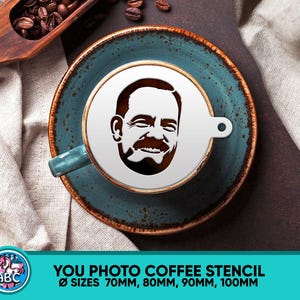You Photo Coffee Stencils. Custom Coffee Stencil. Thickness 2mm, High Quality Acrylic Laser Cut Coffee Stencil, Stencil for Coffee Shop.