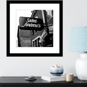 Saint Andrews Hall, Detroit Michigan, Black and White Photography, Detroit music venue, concert hall photo, Michigan Art Dיcor 