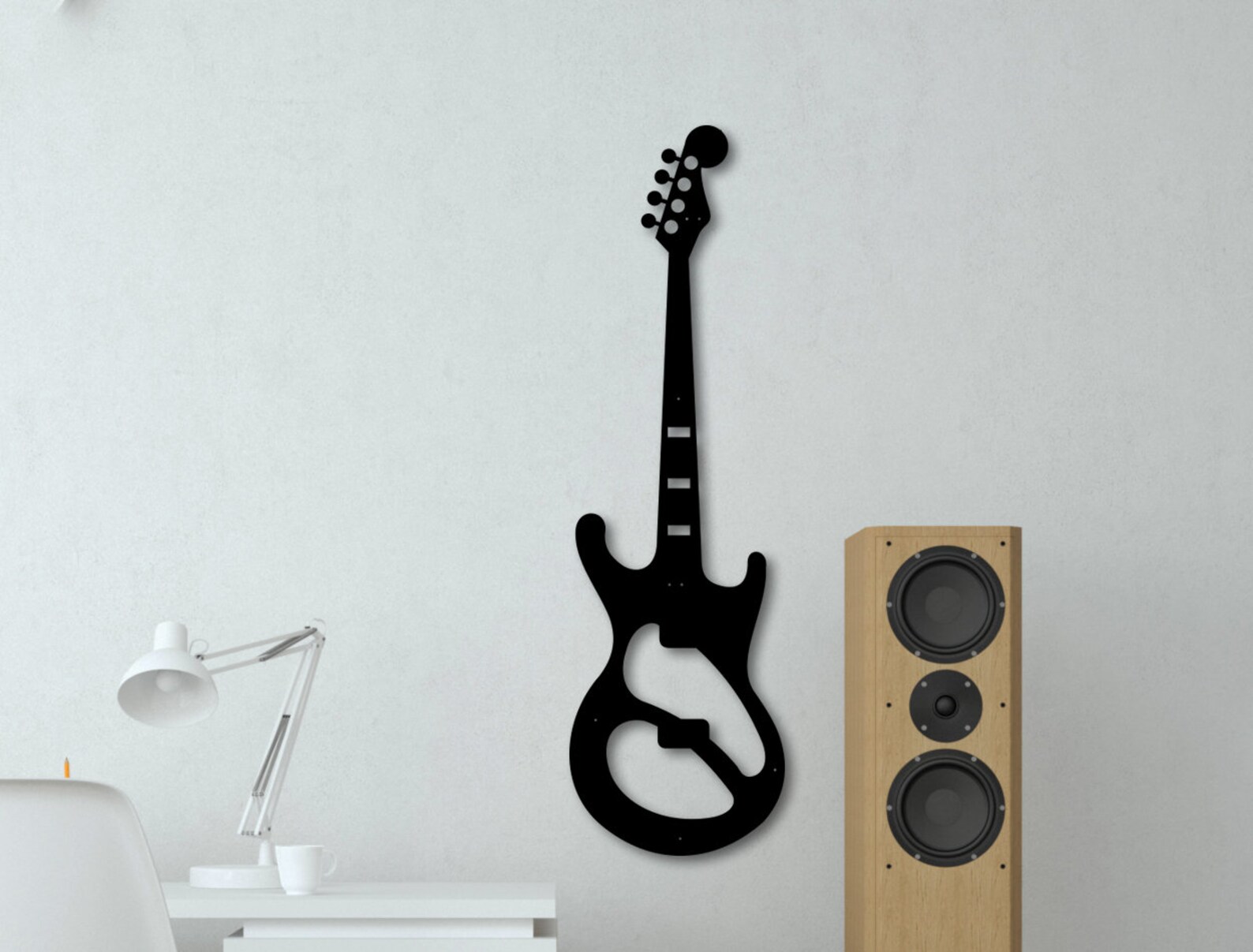 Ditcowest Metal Art Bass Guitar Design Bass Guitar Wall Etsy