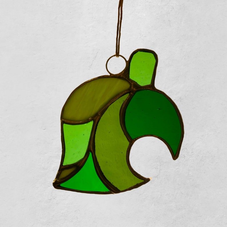 Animal Crossing Nook Leaf Stained Glass