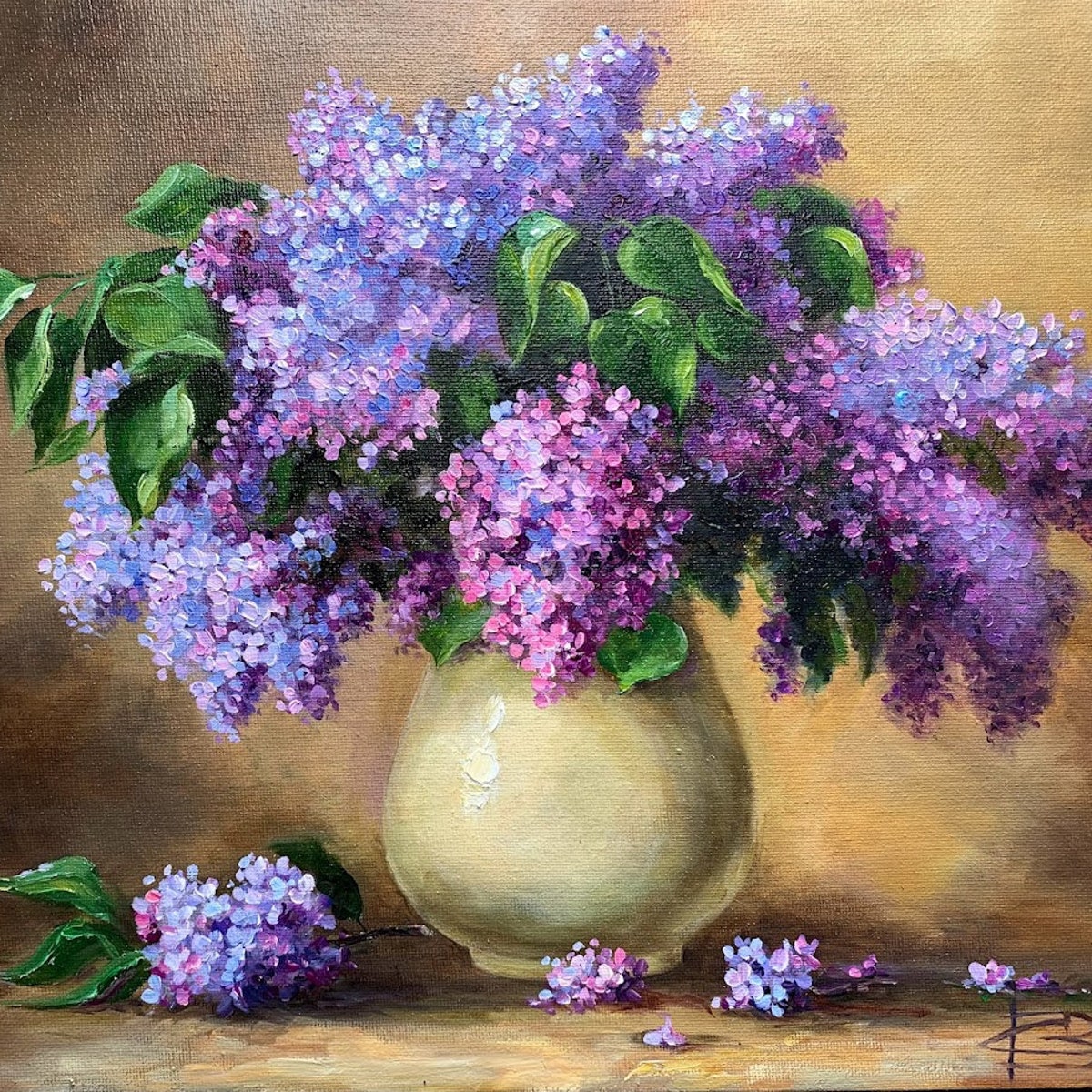 Lilac Oil Painting