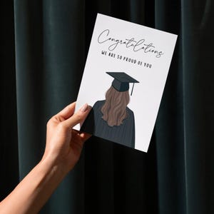 Carte de remise des diplômes de félicitations – Téléchargement numérique | Cadeau de remise des diplômes à imprimer pour elle