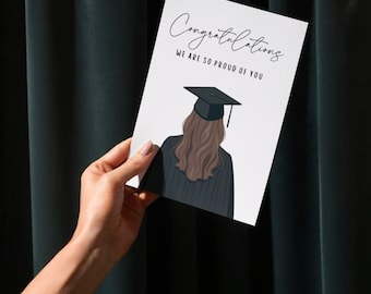 Tarjeta de felicitación de graduación: descarga digital/regalo imprimible para ella