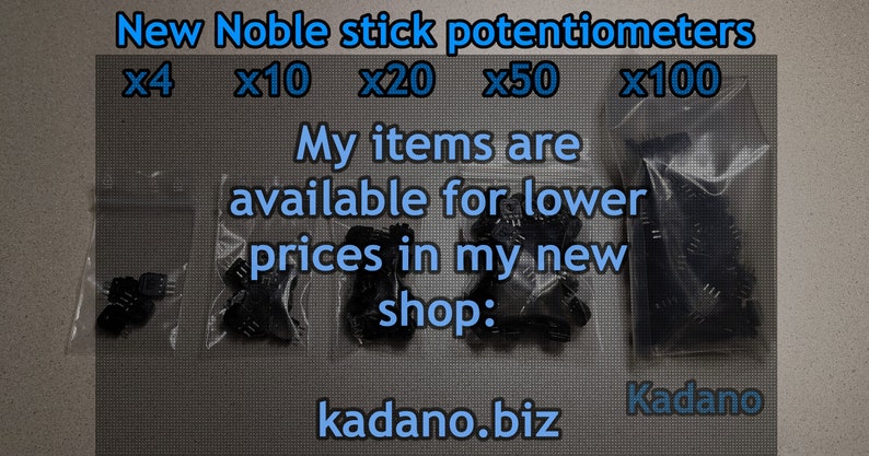 New Gamecube controller potentiometers: Noble stick