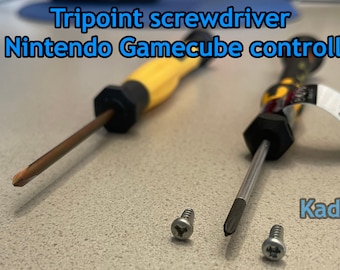 High-quality tripoint / "triwing" magnetic screwdriver for Nintendo Gamecube controllers