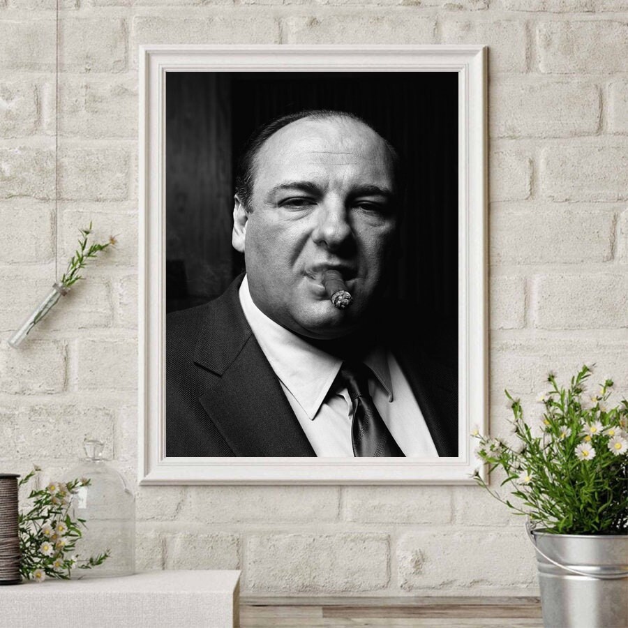 James Gandolfini Wall Art Prints Painting Poster James Etsy