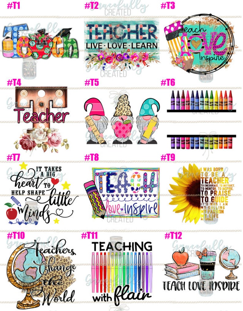 Teacher Clear Cast Decals Etsy