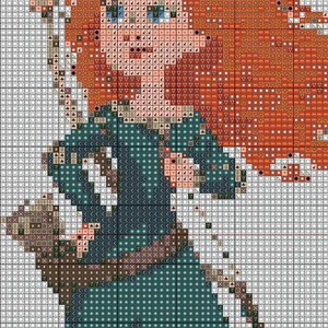 13 Cross Stitch Pattern Princesses Embroidery Designs Counted Cross Stitch PDF Cartoon Characters Embroidery Patterns For Beginners Digital