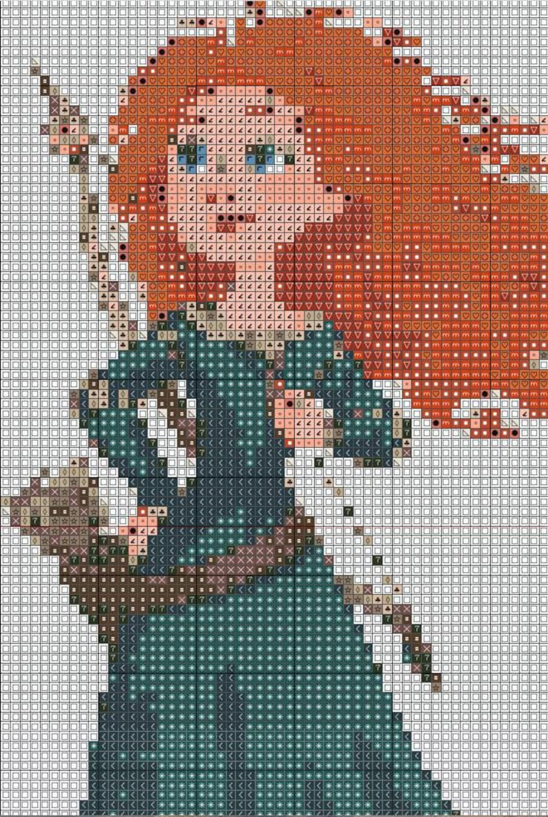 13 Cross Stitch Pattern Princesses Embroidery Designs Counted Cross Stitch PDF Cartoon Characters Embroidery Patterns For Beginners Digital