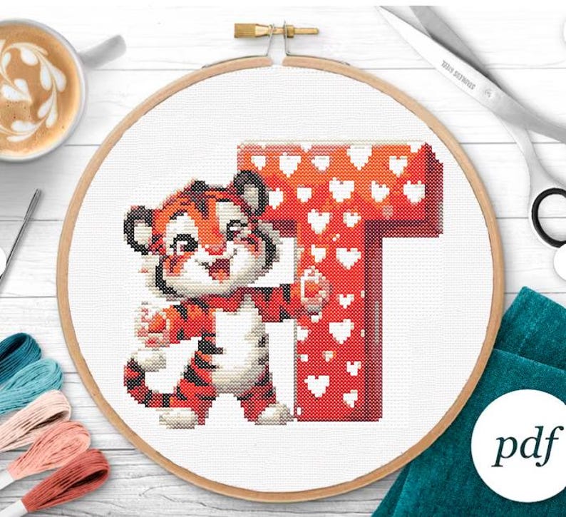Mini Baby Alphabet 90x90 Stitches Cross Stitch Pattern Letters ...