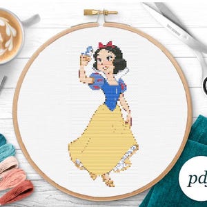 13 Cross Stitch Pattern Princesses Embroidery Designs Counted Cross Stitch PDF Cartoon Characters Embroidery Patterns For Beginners Digital