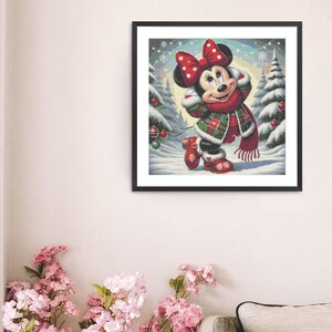 Cross Stitch Pattern Mouse Full Cover Art Winter Home Decor Wall Kids Room DIY Cute Cross Stitch Modern Baby Gift Design Digital File PDF