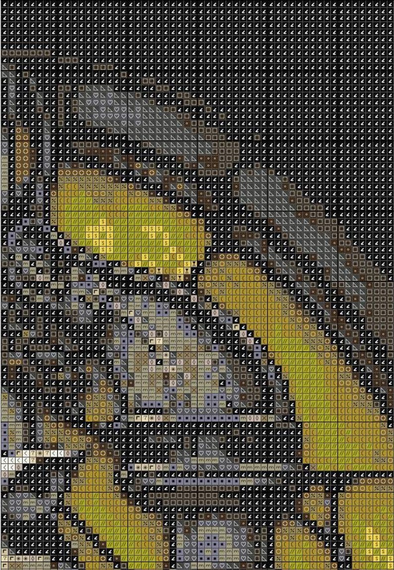 Halloween Cross Stitch Pattern Hufflepuff Harry Potter Hogwarts Magic School Embroidery Design Witchy Cross Stitch Full Cover Art Counted Instant Download Digital PDF File