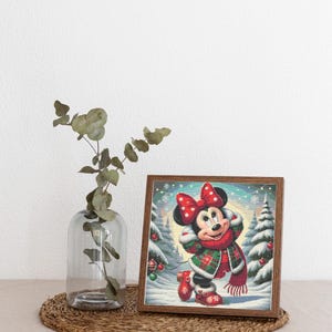 Cross Stitch Pattern Mouse Full Cover Art Winter Home Decor Wall Kids Room DIY Cute Cross Stitch Modern Baby Gift Design Digital File PDF