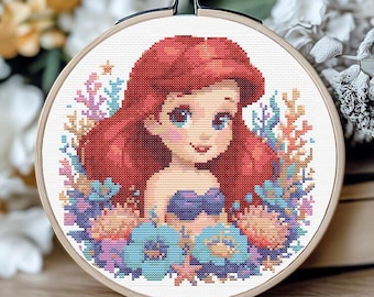 Cross Stitch Pattern Princesses, XStitch Designs 100x100, Counted Cross Stitch PDF, Cartoon Characters, For Beginners Digital PDF