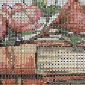 Cross Stitch Pattern Book With Flowers Embroidery Design Books Counted Cross Stitch Chart PDF Digital File Books Lover Gift For Readers