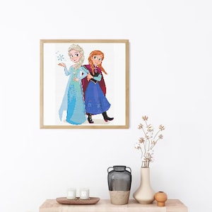 13 Cross Stitch Pattern Princesses Embroidery Designs Counted Cross Stitch PDF Cartoon Characters Embroidery Patterns For Beginners Digital