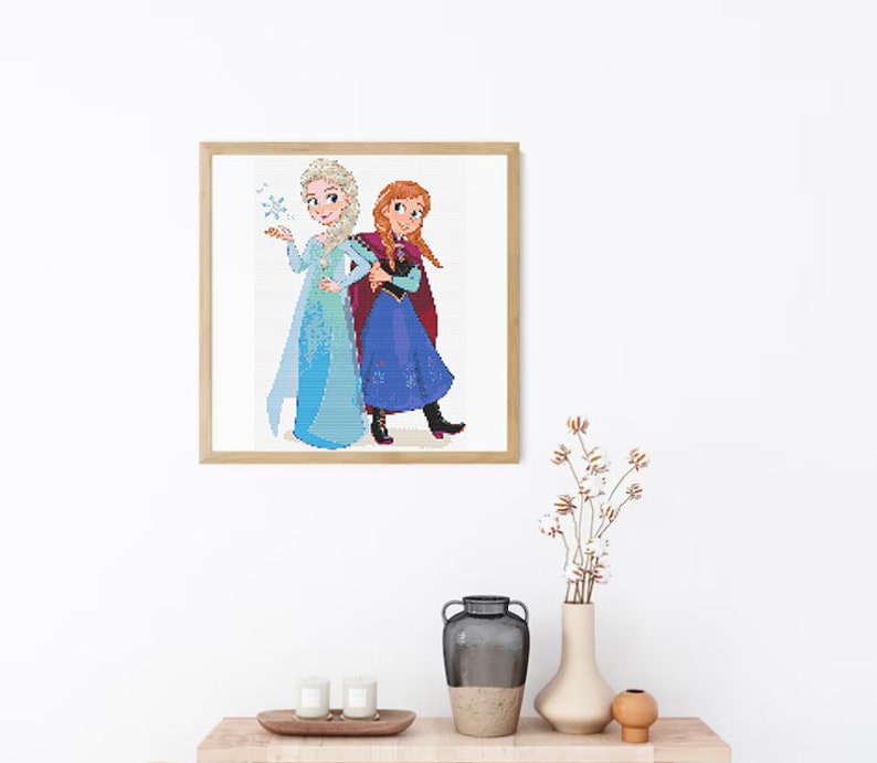 13 Cross Stitch Pattern Princesses Embroidery Designs Counted Cross Stitch PDF Cartoon Characters Embroidery Patterns For Beginners Digital