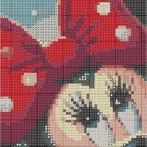 Cross Stitch Pattern Mouse Full Cover Art Winter Home Decor Wall Kids Room DIY Cute Cross Stitch Modern Baby Gift Design Digital File PDF